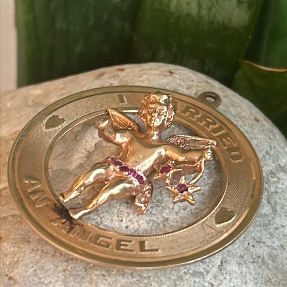 14 karat gold, and ruby charm - Picture 7 of 10